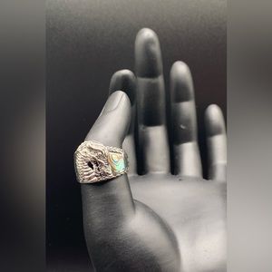 NWT Abalone Shell Ring In Sterling Silver